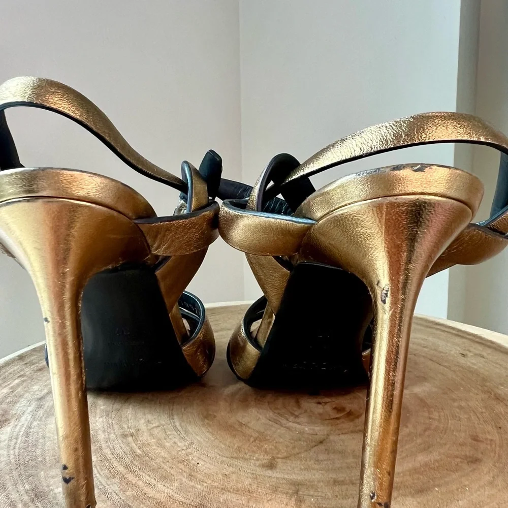 Saint Laurent- Women's Tribute 105 High Heel Sandals (37 ) - Picture 7 of 11